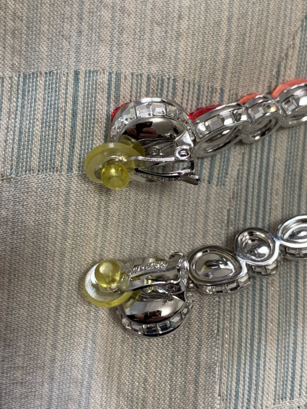 Ultra Rare Collector's Swarovski "Spectrum Shine" Crystal Linear Clip Earrings - Picture 12 of 16